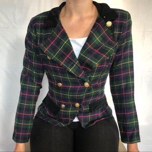 BRAND NEW plaid design button-up jacket.